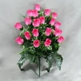 thumbnail image 1 of Sympathy Silks Cemetery Flowers Gravesite Flowers Red Lilies with White Daisies and Red Roses (1) Bouquet 40X30cm Home Decor, 1 of 5