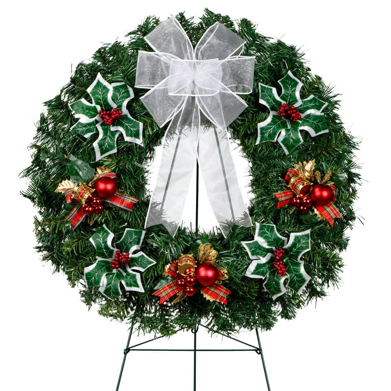 Beautiful Hand Crafted Personalized Cemetery Wreath for Your Loved One stand  is Included 
