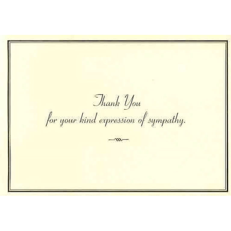 Sympathy Thank You Note Cards