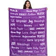 thumbnail image 1 of Sympathy Warm Hug Blanket - Compassion Throw Blanket Gift - with Inspirational Words & Prayer - Soft Purple Healing Get Well Gift Blanket - Love Comfort for Women Mom Friend 50" x 60", 1 of 6