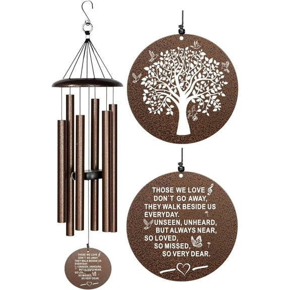 Sympathy Wind Chimes, 40" Memorial Wind Chimes for Loss of Loved One, Sympathy Memorial Bereavement Gift,in Memory of Loved One Loss of Mother FatherHome Decor Garden Patio Outdoor