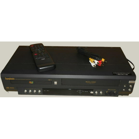 Pre-Owned Symphonic WF803 DVD VCR Combo Dvd Player Vhs Player with Remote Control and Cables