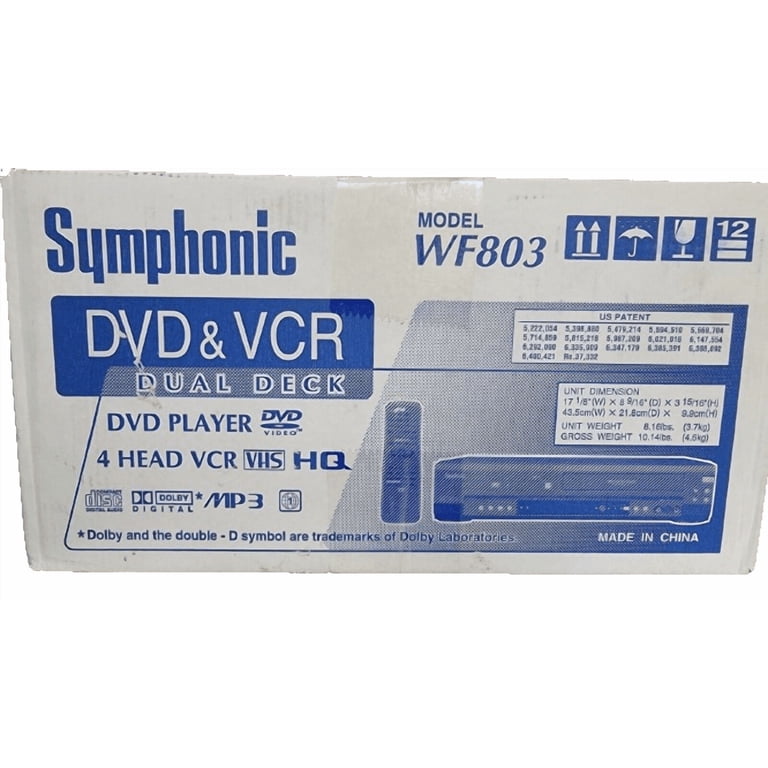Symphonic WF803 DVD/VCR Combo Player with HDMI Adapter - Walmart.com