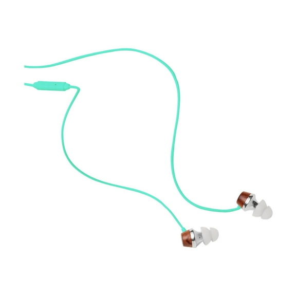 Symphonized ALN In-Ear Wood Headphones - Earphones with mic - in-ear - wired - 3.5 mm jack - noise isolating - turquoise