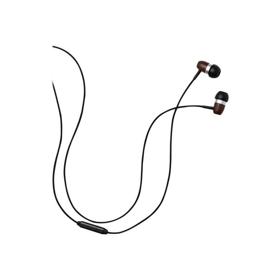 Symphonized GLXY In-Ear Wood Headphones - Earphones with mic - in-ear - wired - 3.5 mm jack - ebony