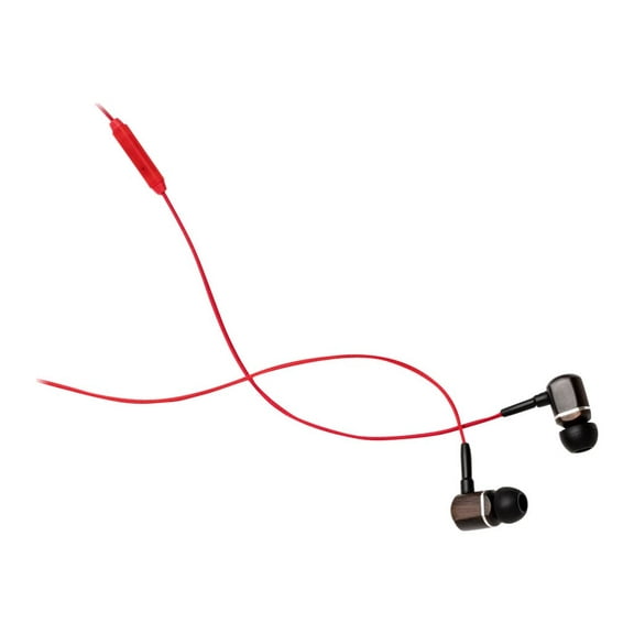 Symphonized MTRX In-Ear Wood Headphones - Earphones with mic - in-ear - wired - 3.5 mm jack - red