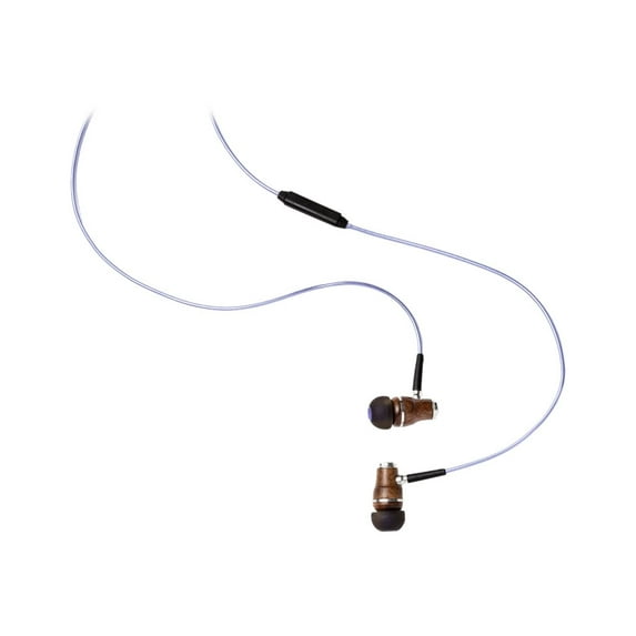 Symphonized NRG 2.0 In-Ear Wood Headphones - Earphones with mic - in-ear - wired - 3.5 mm jack - noise isolating - metallic purple