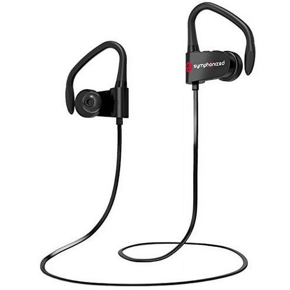 Symphonized PWR Bluetooth Earbuds, Wireless, Water Resistant Sport Earphones with Mic, HD Stereo, Sweatproof in-Ear Headphones, Secure Fit Buds, Gym, Running, Workout, Travel Headset (Black)