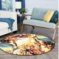 thumbnail image 1 of Symphony Contemporary 5' Round Multi-Color Polypropylene Indoor Area Rug, 1 of 6
