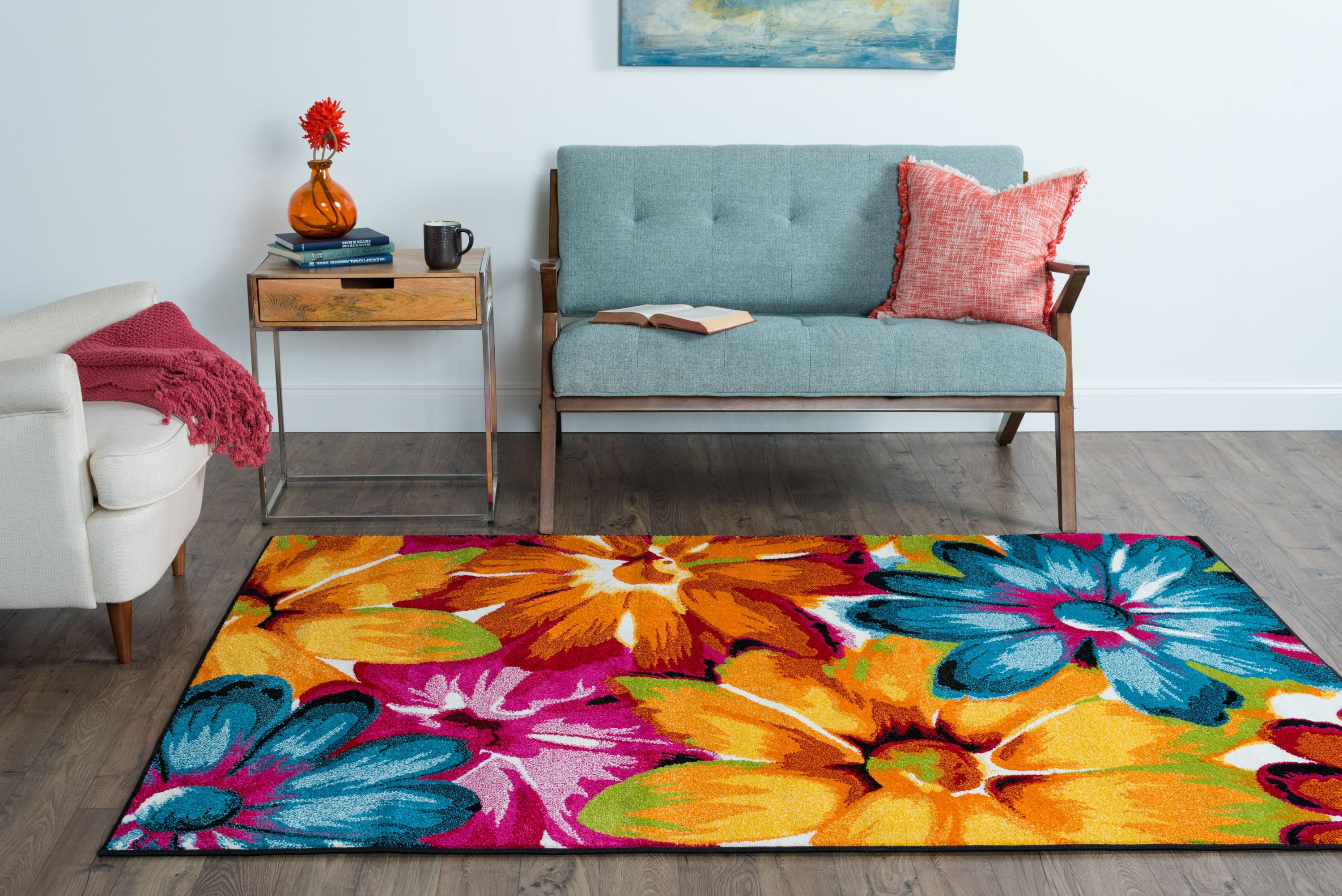 Symphony Contemporary 8' x 10' Multi-Color Polypropylene Indoor Area Rug