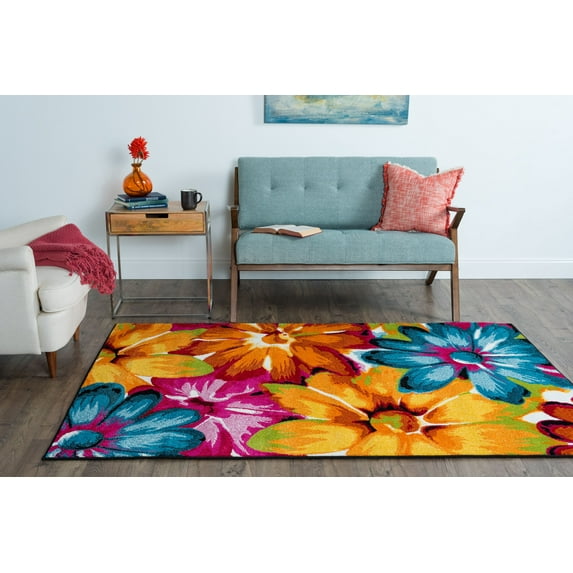 Symphony Contemporary 8' x 10' Multi-Color Polypropylene Indoor Area Rug