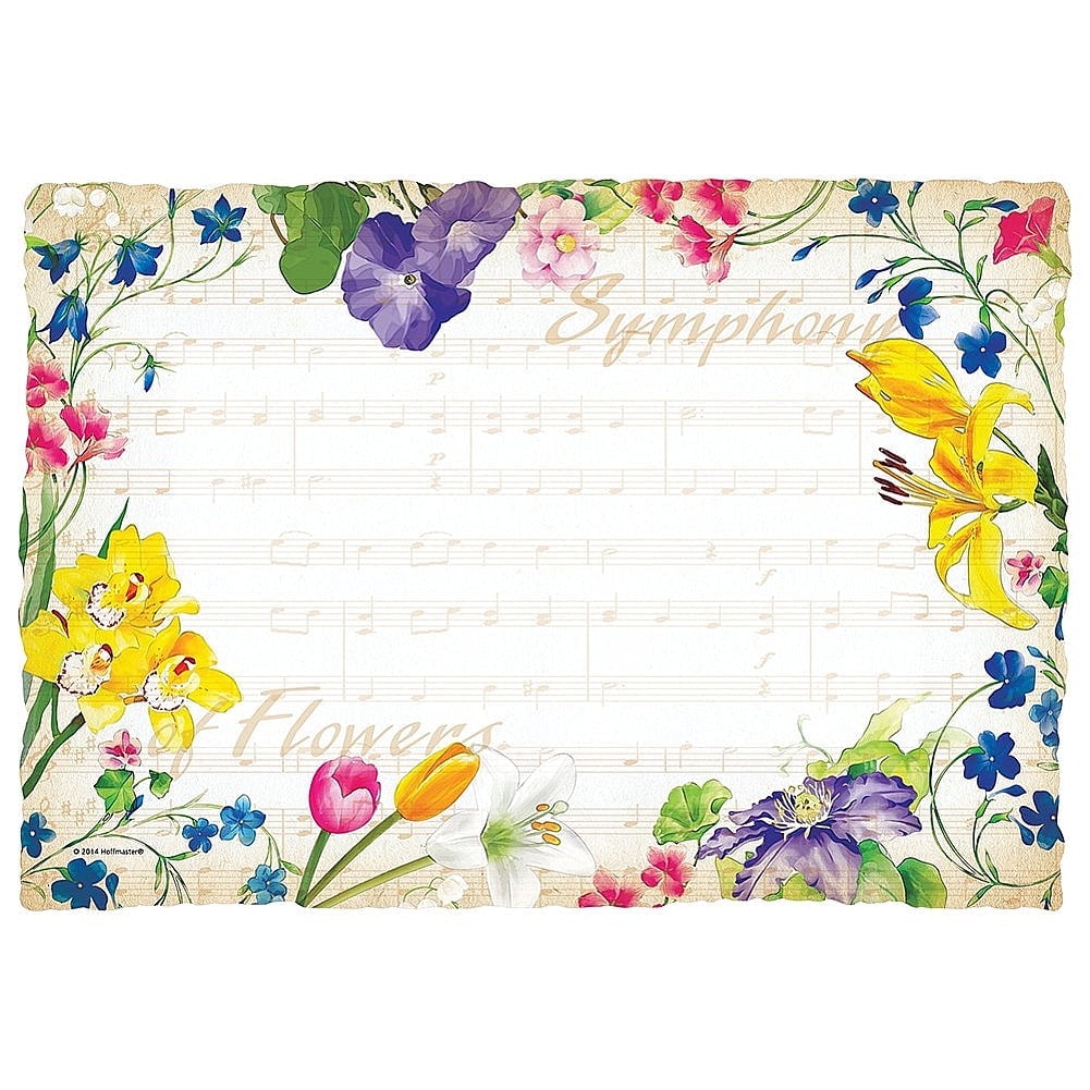 Symphony Flowers paper Placemats - 9 1/4" x 14" - 100 Pack (311114100)
