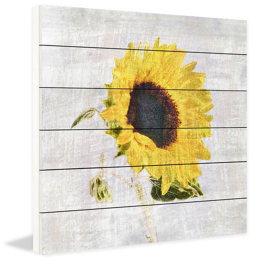 "Symphony III" Painting Print on White Wood