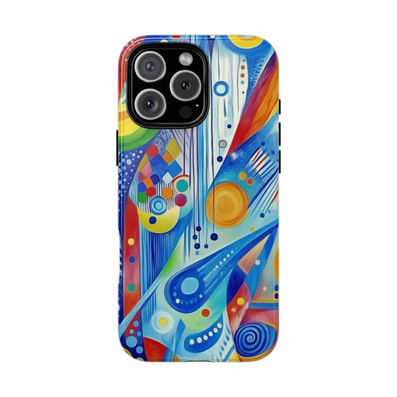 Symphony Kandinsky Blue Abstract Art Case for iPhone 11-17 Pro Max
