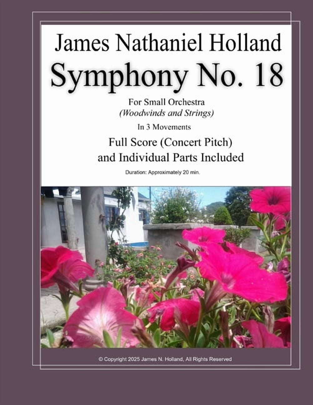 Symphonies for Orchestra of James Nathan Symphony No 18: For Small Orchestra (Woodwinds and Strings) Full Score and Individual Parts, Book 28, (Paperback)
