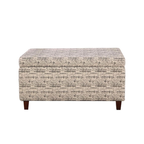 Symphony Patterned Deep Storage Ottoman Bench