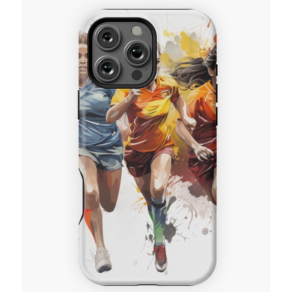 Symphony in Motion Football Trio Art Phone Case for iPhone 16 15 14 13 12 11 Pro Max