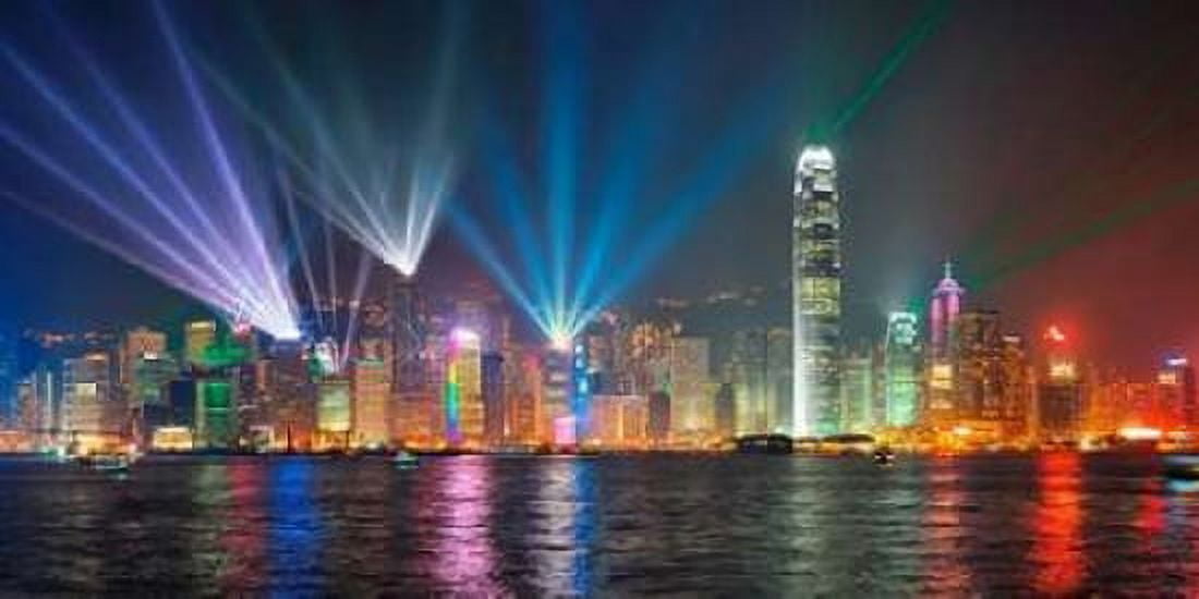 Symphony of lights Hong Kong Canvas Art - Anonymous (10 x 20)