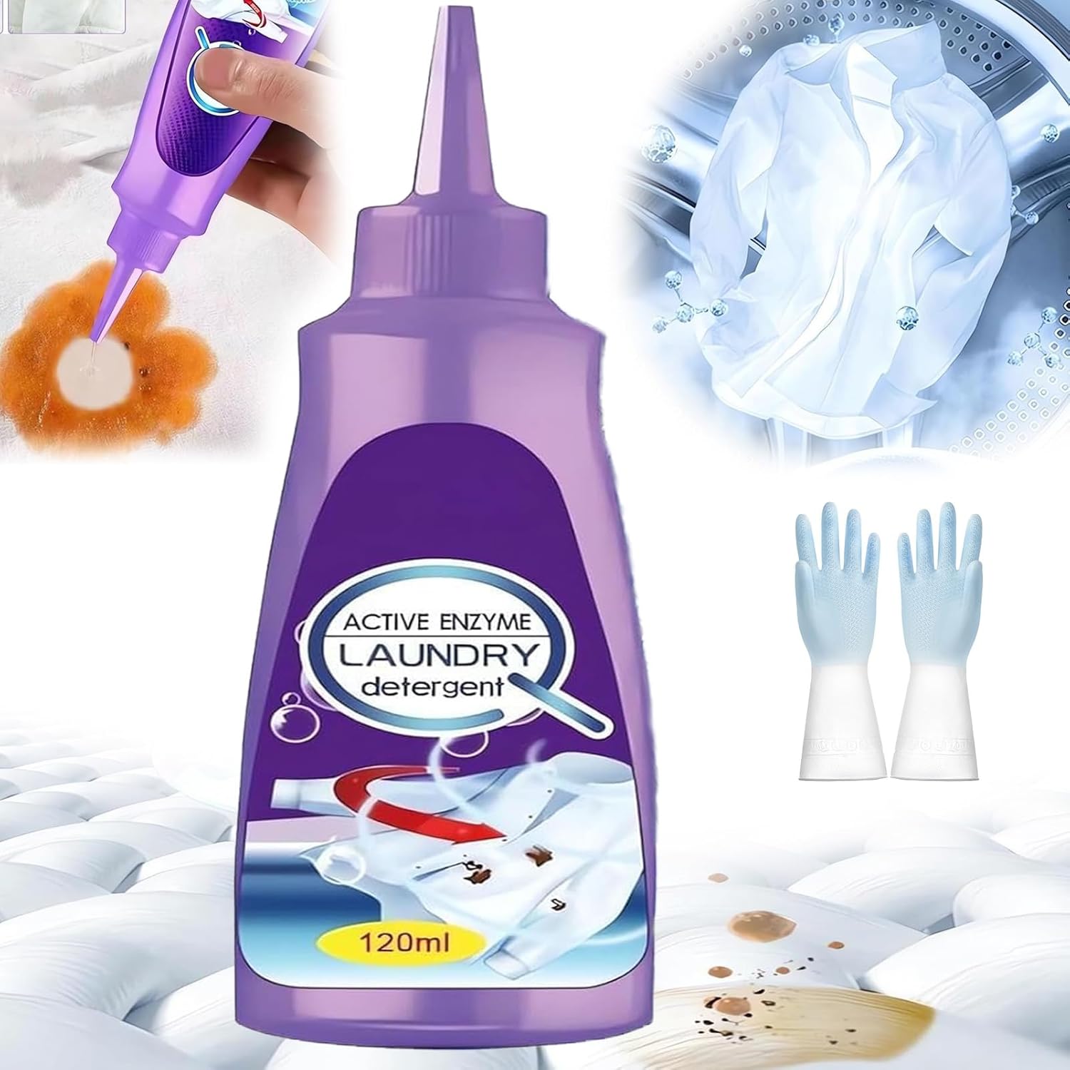 Symtmetry Stain Remover, Active Enzyme Laundry Stain Remover, Graceiful