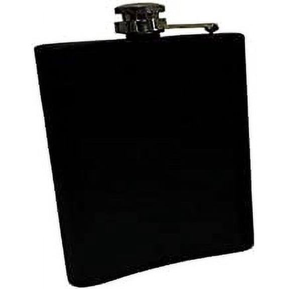 SynSpiritStore Black Hip Flask 7 oz