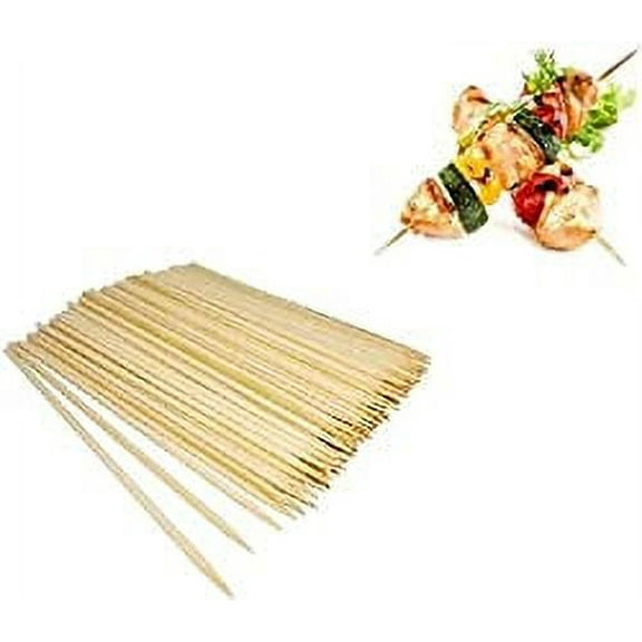 SynSpiritStore Natural Bamboo Skewers,Barbeque,Wooden Skewers,Skewer Sticks,Kebab Sticks,Short Skewers,Wooden Kebab Skewers -Skewers 90 Pcs 8 inch