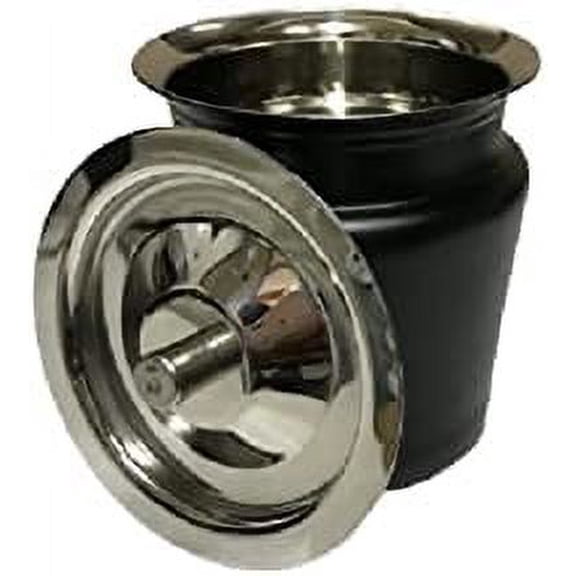 SynSpiritStore Stainless Steel Black Matt Apple Shaped Ghee Pot- 300 ml