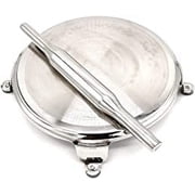 SynSpiritStore Stainless Steel Classic Heavy Chakla - Thick Belan/Round Polpat/Roti Roller/Rolling Pin Set