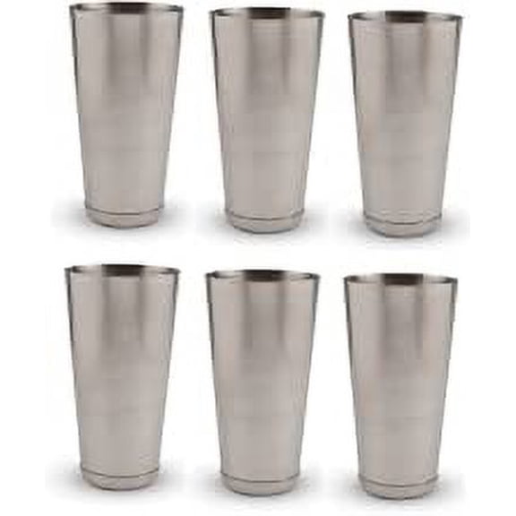 SynSpiritStore Stainless Steel Classy Mocktail and Lassi Glasses Set of 6 Large 750 Ml