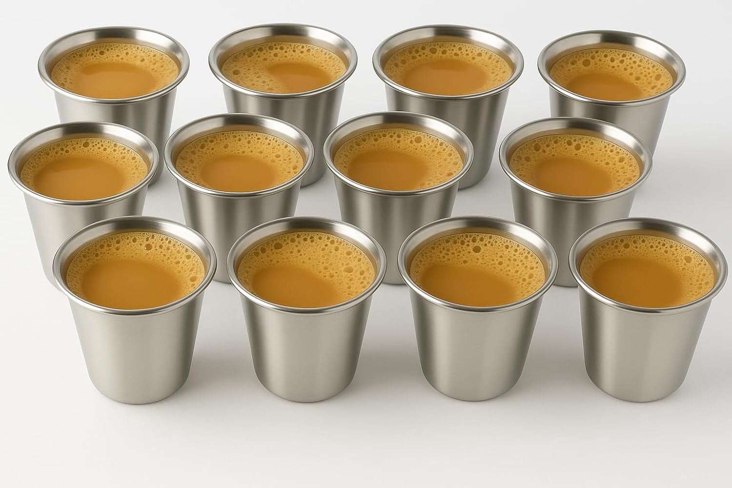 SynSpiritStore Stainless Steel Coffee Tea Glass Mug Set of South Indian ...