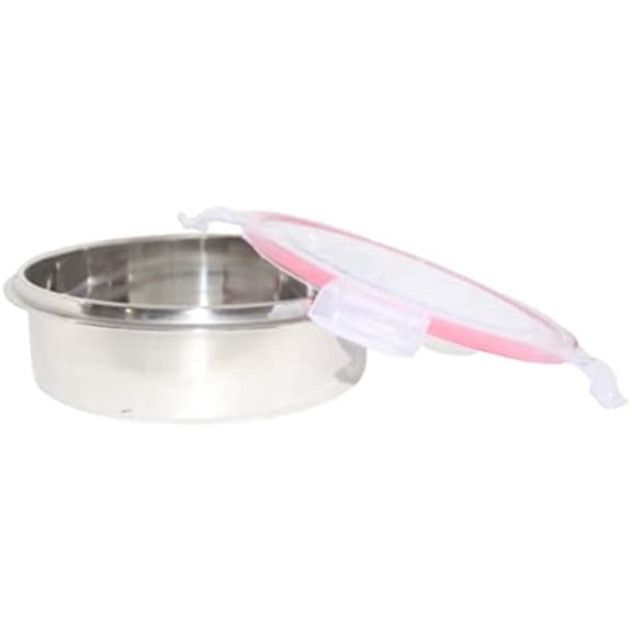 SynSpiritStore Stainless Steel Pink Tiffin Large 4 No