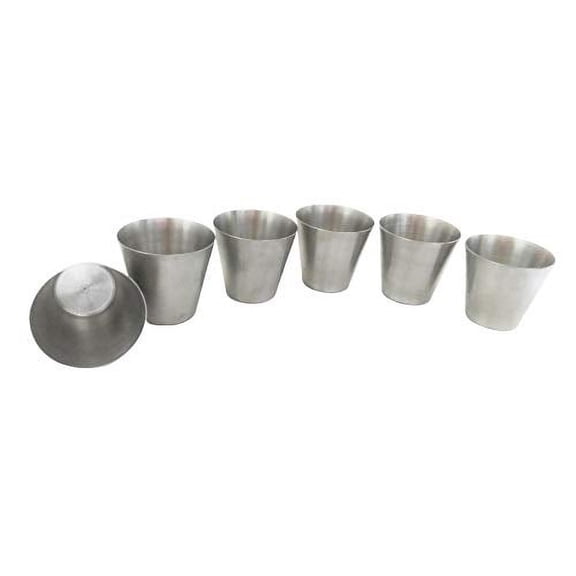 SynSpiritStore Stainless Steel Set of 6 Shot Glass 30 Ml 30mm X 60mm 150gram
