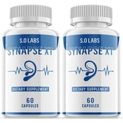 Synapse XT - Tinnitus Support for Healthy Middle and Inner Ear Structures, Including Cilia, Nerves, Hormone Levels and Blood Supply - 120 Capsules 2 Pack