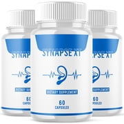 Synapse XT - Tinnitus Support for Healthy Middle and Inner Ear Structures, Including Cilia, Nerves, Hormone Levels and Blood Supply White Pills - 180 Capsules 3 Pack