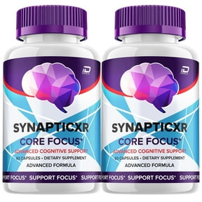 SynapticXR Brain Supplement Capsules  Synaptic XR All-Natural Maximum Strength Formula, Focus Pills, 2 Pack, 120 Capsules