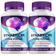 SynapticXR Brain Supplement Capsules   Synaptic XR All-Natural Maximum Strength Formula, Focus Pills, 2 Pack, 120 Capsules