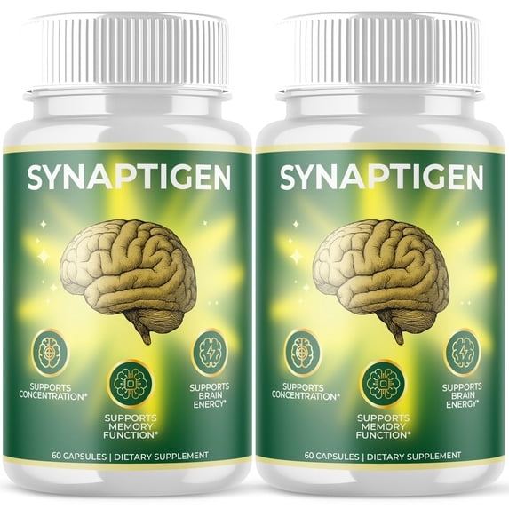 Synaptigen Advanced Formula Brain Support Pills Maximum Strength Supplement 120 Capsules