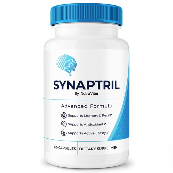 Synaptril Pills Daily Formula with a Natural Blend to Help Maintain Focus, Memory & Concentration | Clean, Gentle, Easy-to-Swallow Capsules for Everyday Sharpness (60 Capsules)