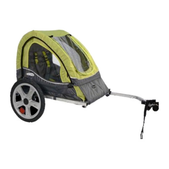 InStep Sync Kids Bike Trailer, Single Seat, Green Gray