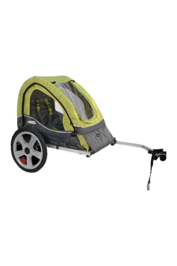 Sync Kids Bike Trailer, Single Seat, Green Gray