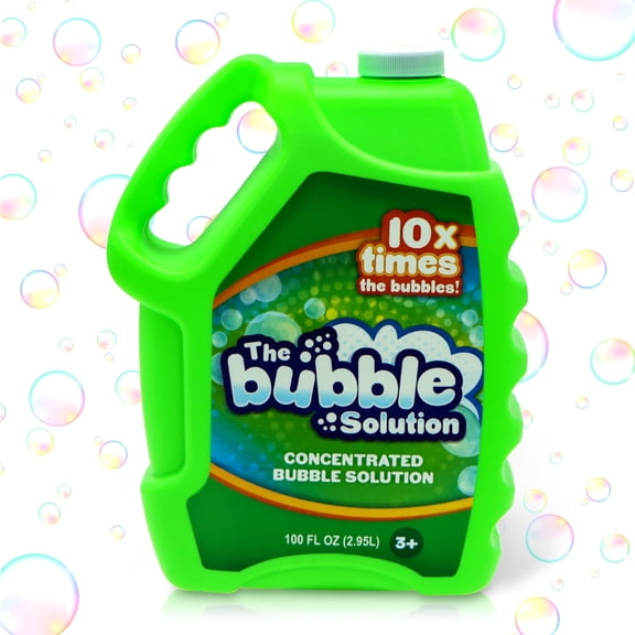SYNCFUN Bubble Solution Refill (100 oz) – Concentrated Makes 8 Gallons, for Bubble Machine & Wands, Easter & Summer Outdoor Toys for Kids