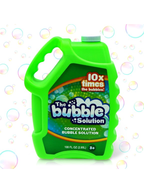 Bubble Solution Refill (100 oz) – Concentrated Makes 8 Gallons, for Bubble Machine & Wands, Easter & Summer Outdoor Toys for Kids