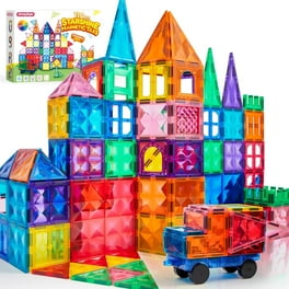 150 Piece Magnetic Tiles Building Blocks Toys for Kids Preschool Magnet Play Set Bricks for Toddlers Walmart