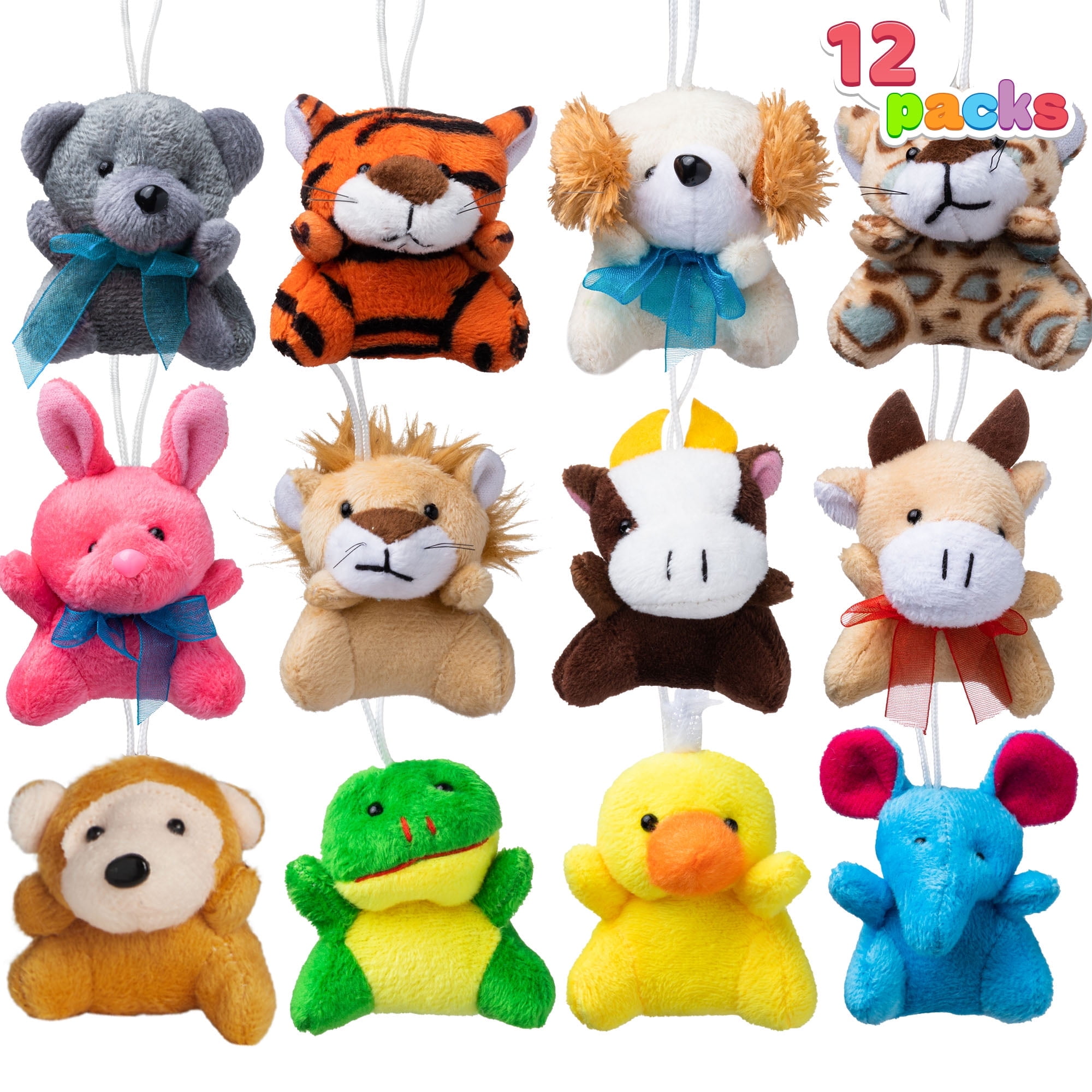 Syncfun 12 Pcs Mini Plush Toy Small Stuffed Animals Kids Party Favors ...