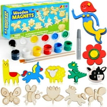 Syncfun 12pcs Painting Kits For Kids, Spring Wood Paint Kit, Crafts Gift For Party Favors, Kids, Boys And Girls Ages 4+