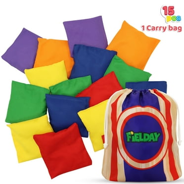 Joyfy 16Pcs Cornhole Bags for Tossing , Durable Bean Bags Toss Game Set, Outside Lawn Yard Party Game for Kids & Adults