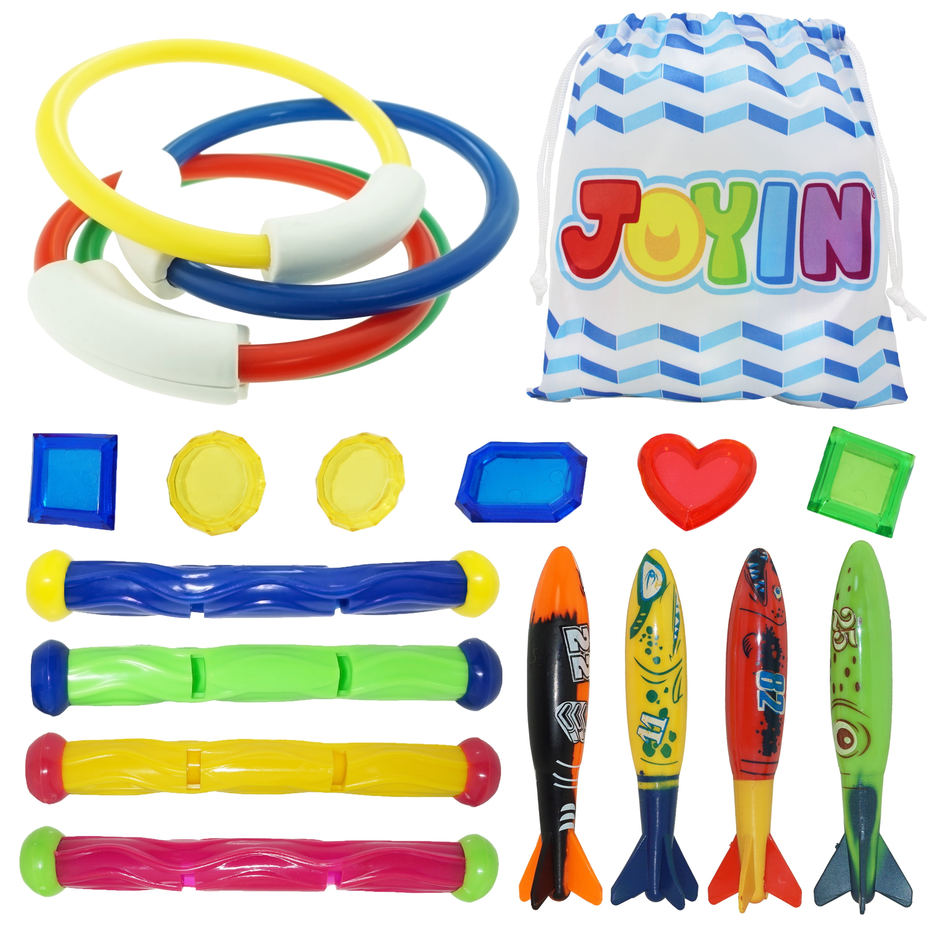 Play Day Fish & Catch 12-Piece Pool & Bath Toy Game, Ages 3+, Unisex 