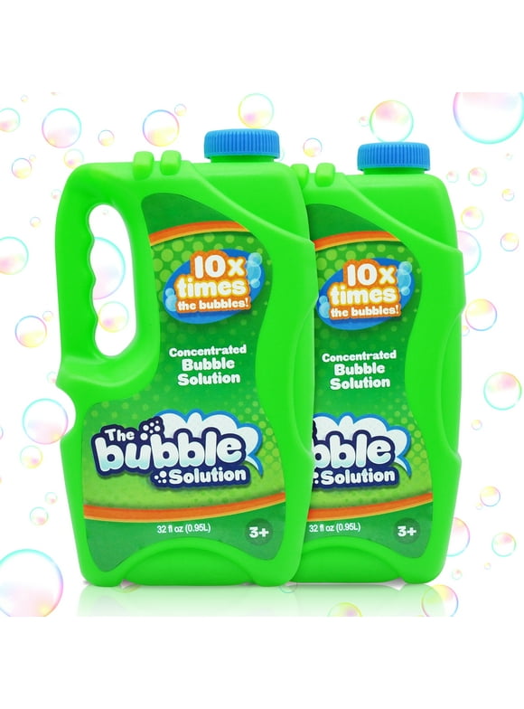 Syncfun 2 Bottles Bubble Solution Refill,64 oz Bubble Up to 5 Gallon for Kids,Bubble Gun,Bubble Gun Blower,Bubble Machine for Kids