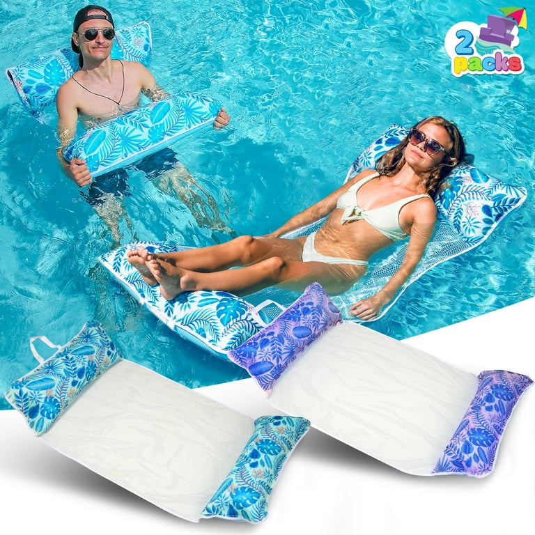 Syncfun 2 Pack 4 in 1 Inflatable Pool Floats Saddle Lounge Chair Hammock Drifter Water Fun Summer Party Toys Walmart