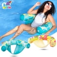 thumbnail image 1 of Syncfun 2 Packs Inflatable Pool Float Chairs for Adults, Pool Noodle Floats Chair, Floating Pool Float Chair Lounge Water Chairs Swimming Floaties for Party Summer Water Fun, 1 of 8
