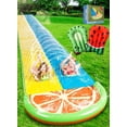thumbnail image 1 of Joyfy 22.5ft Water Slides with 2 Boards, 2 Sliding Racing Lanes and Sprinklers, Backyard Outdoor Lawn Summer Toy, Fruit, 1 of 8